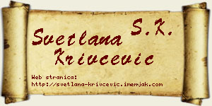 Svetlana Krivčević vizit kartica